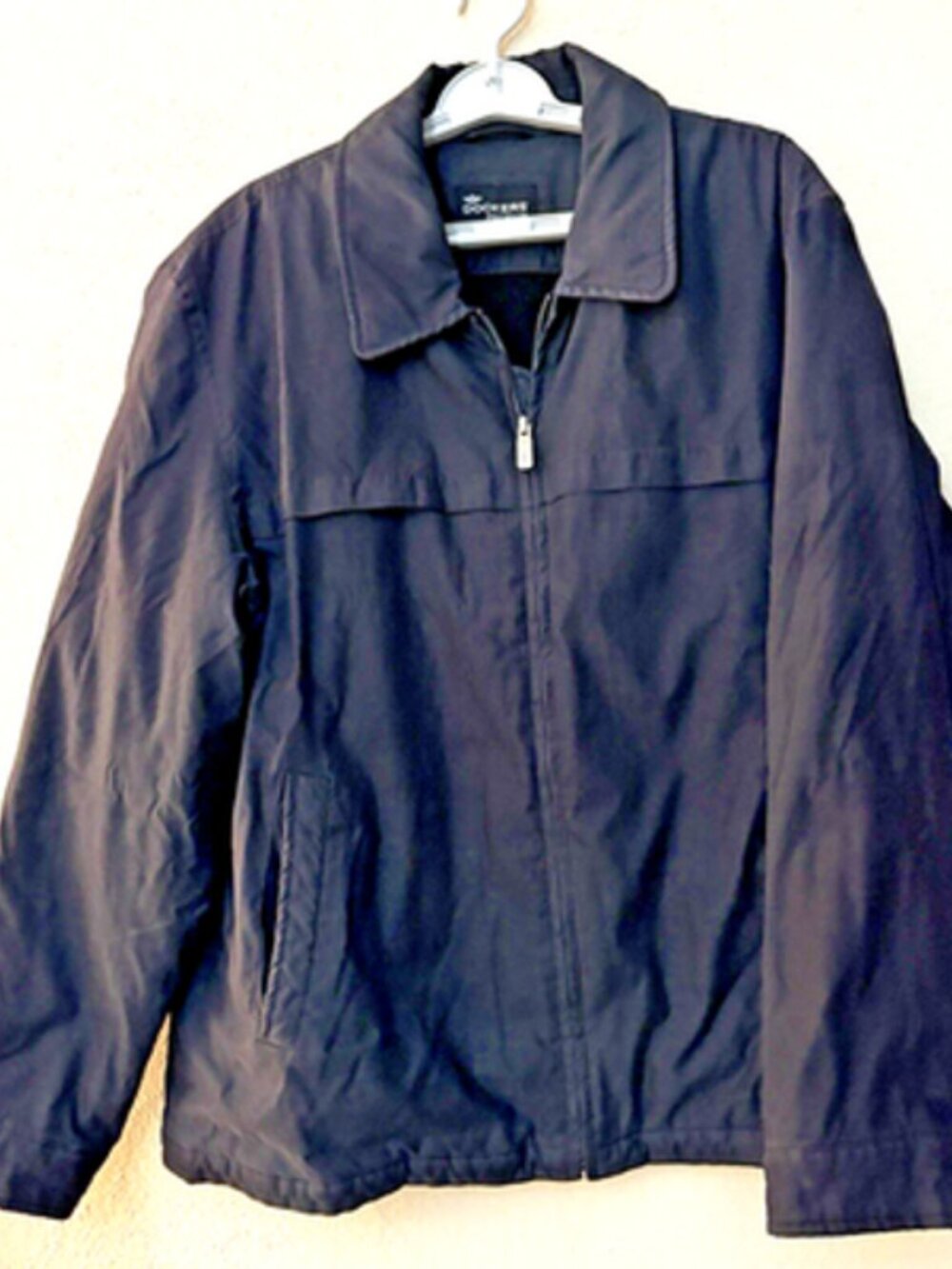 Dockers Premium black microfiber jacket suede-lined-men's XG-full zip